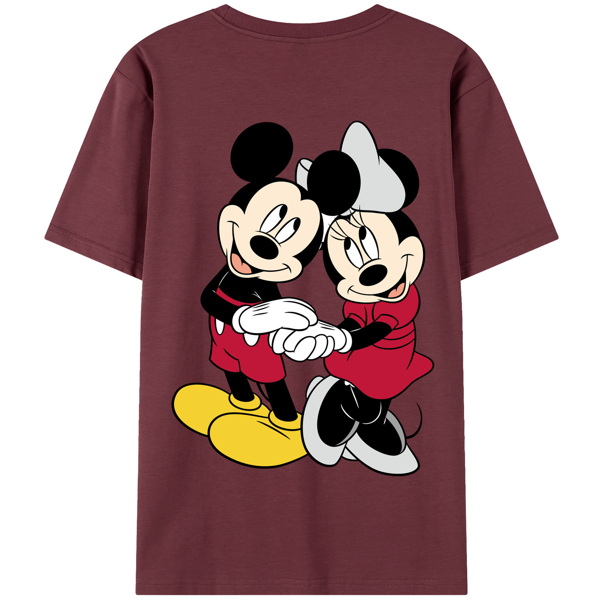 （画像用） ミッキーマウス Mickey Mouse 綿100％半袖Tシャツ（背面プリント）